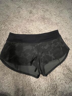 lululemon athletica green/black Camo Athletic Shorts